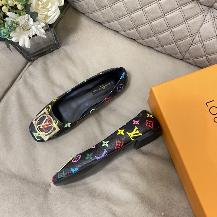 Alternative view of LOUIS VUITTON SIGNATURE LOGO LV MONOGRAM BLACK BALLERINA