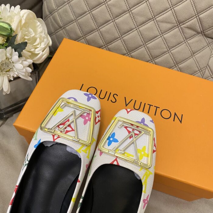Alternative view of LOUIS VUITTON SIGNATURE LOGO LV MONOGRAM WHITE BALLERINA