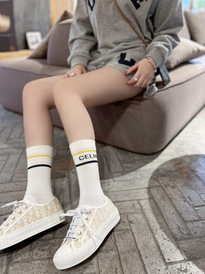 Alternative view of DIOR WALK’N’ SNEAKER OBLIQUE EMBROIDERED COTTON YELLOW