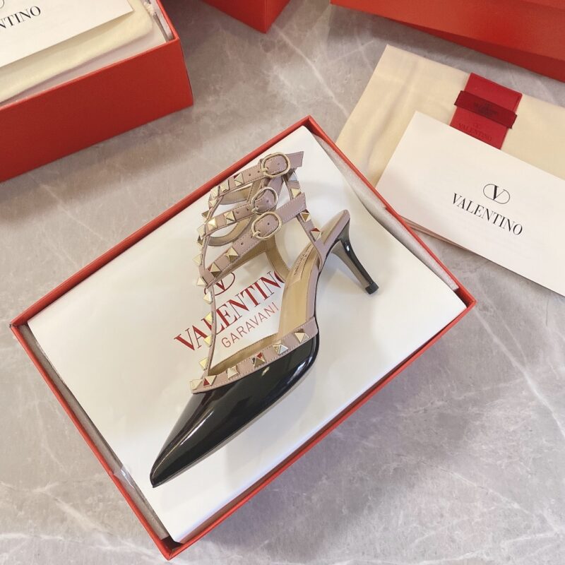 Alternative view of VALENTINO ROCKSTUD CAGED PUMP 65MM BLACK ZW2S0375VNWN91