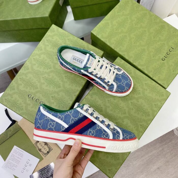 Alternative view of GUCCI TENNIS 1977 SNEAKER DARK BLUE DEMIN ‎606110 2KQ10 4463