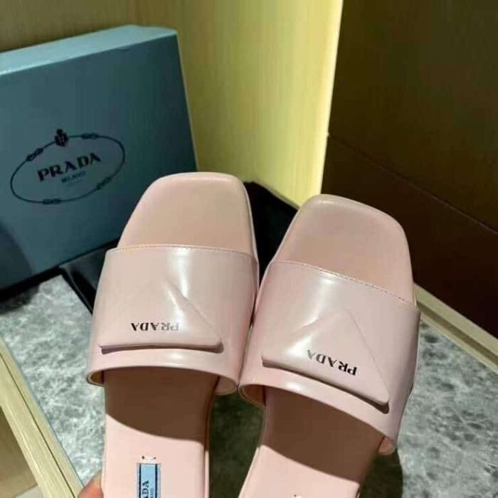 Alternative view of PRADA BRUSHED LEATHER SLIDE IN PINK