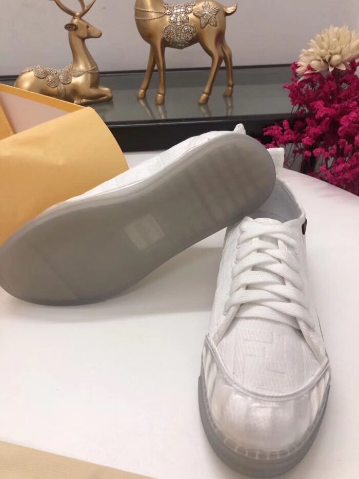 Alternative view of FENDI CORDA LOW TOP SNEAKER TESS CANVAS WHITE 8E7083ABN4F0QA0