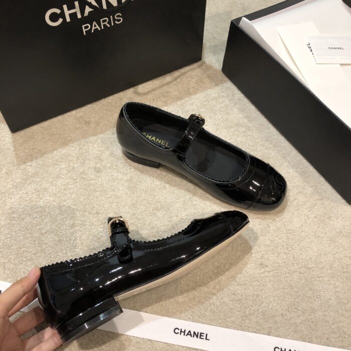 Alternative view of CHANEL MARY JANE FLATS BALLET SHINY BLACK