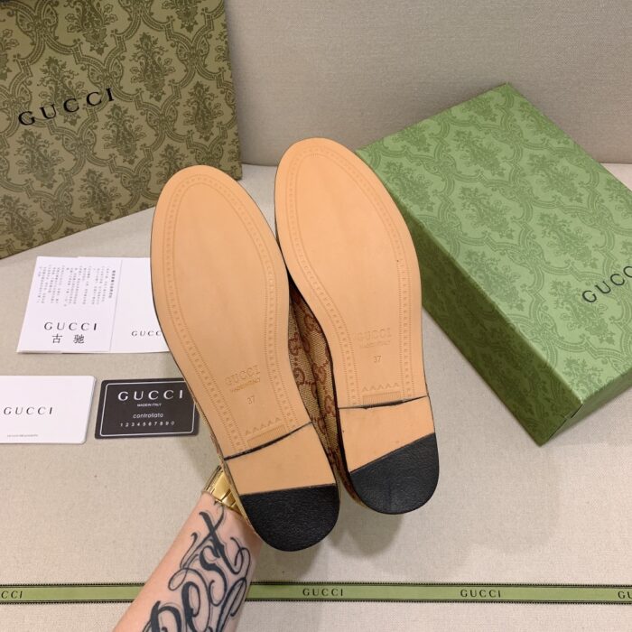 Alternative view of GUCCI WOMEN'S JORDAAN LOAFERS BROWN 19SS 431467 KY980 8378