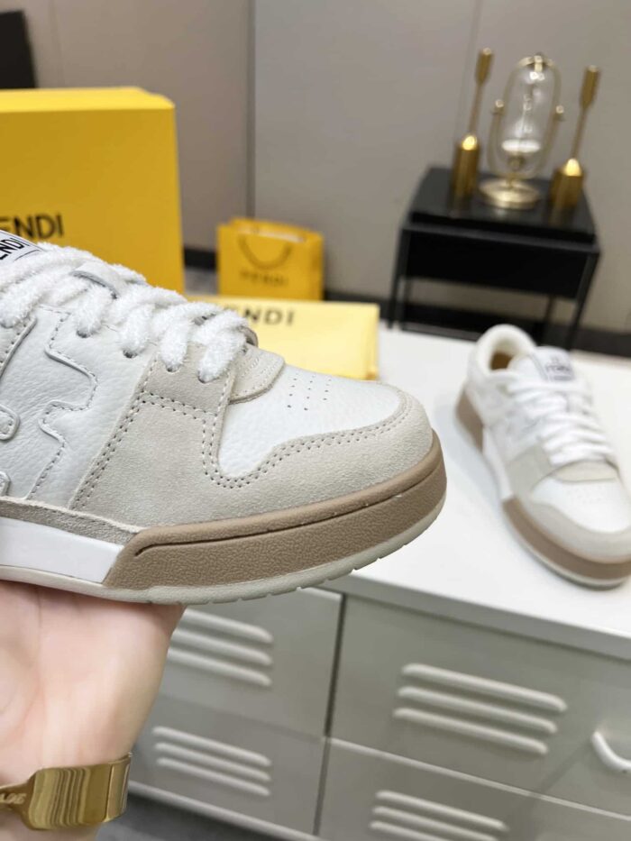 Alternative view of FENDI MATCH SUEDE LOW TOPS WHITE 8E8252AHH2F1FHS