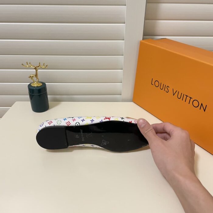 Alternative view of LOUIS VUITTON LV LOGO MONOGRAM WHITE BALLERINA
