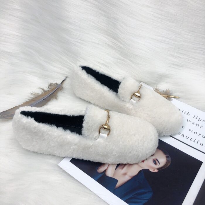 Alternative view of GUCCI WOMEN'S MACARENA HAUSSCHUH CRUDO WHITE