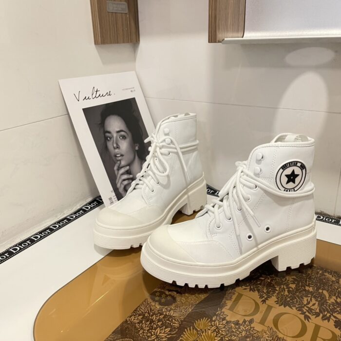 Alternative view of DIOR D-RISE ANKLE BOOT WHITE