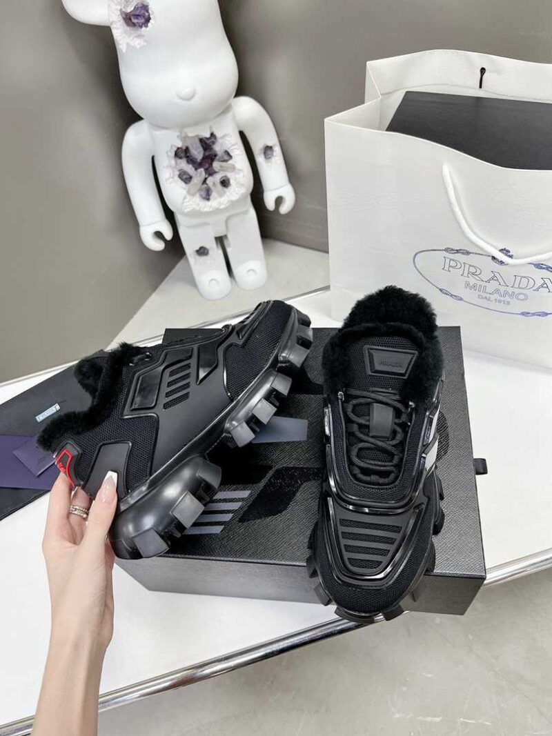 Alternative view of PRADA CLOUDBUST THUNDER TECHNICAL FABRIC SNEAKERS BLACK