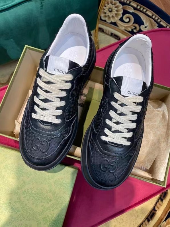 Alternative view of GUCCI GG EMBROIDED SNEAKER BLACK 669582-1XL10-1000