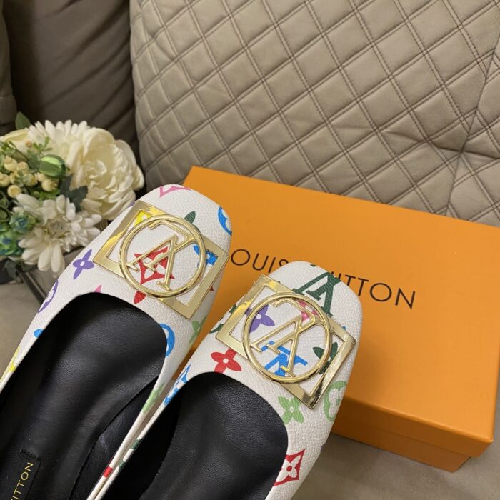 Alternative view of LOUIS VUITTON SIGNATURE LOGO MONOGRAM WHITE BALLERINA
