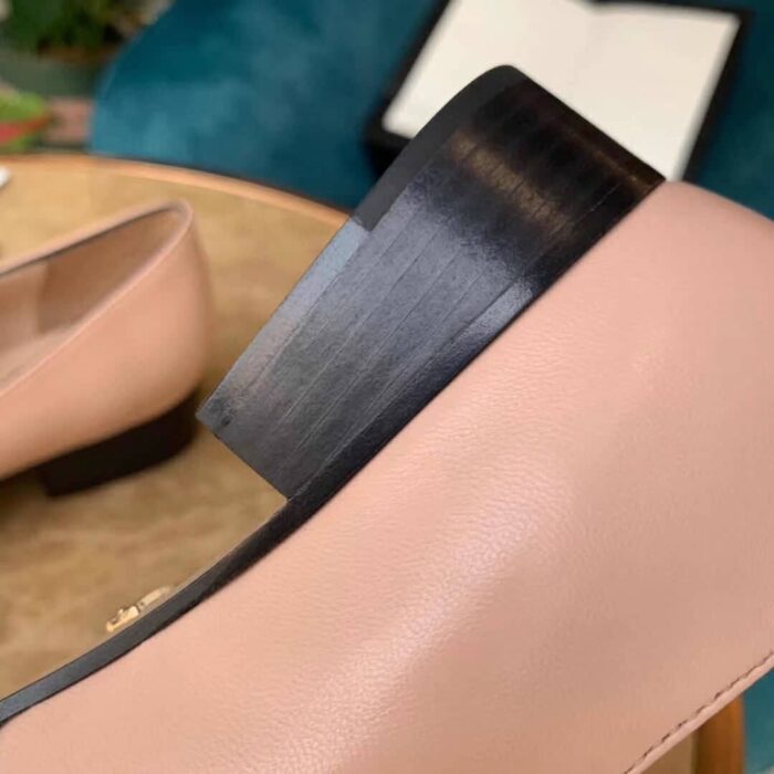 Alternative view of GUCCI WMNS LEATHER LOAFERS MOCCASINS DOUBLE G PINK 602496 C9D00 5909