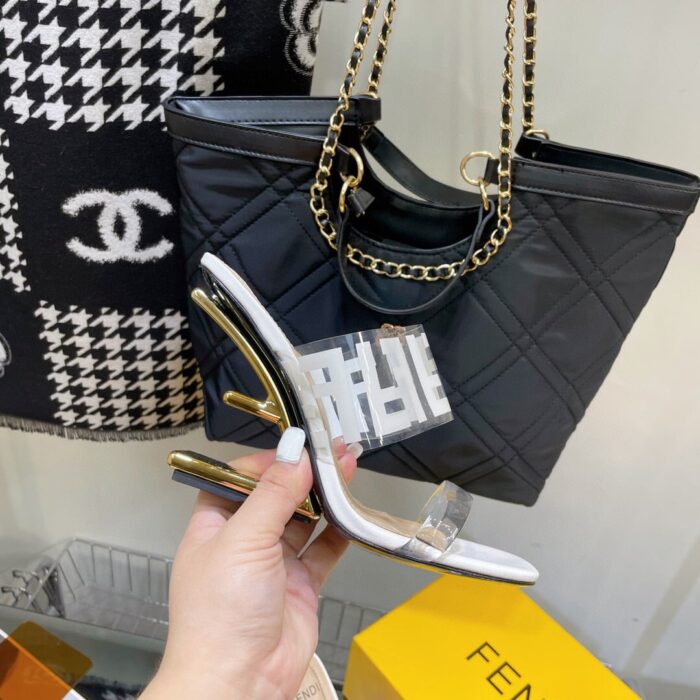 Alternative view of FENDI FIRST FF TRANSPARENT PLASTIC HANDLE WHITE