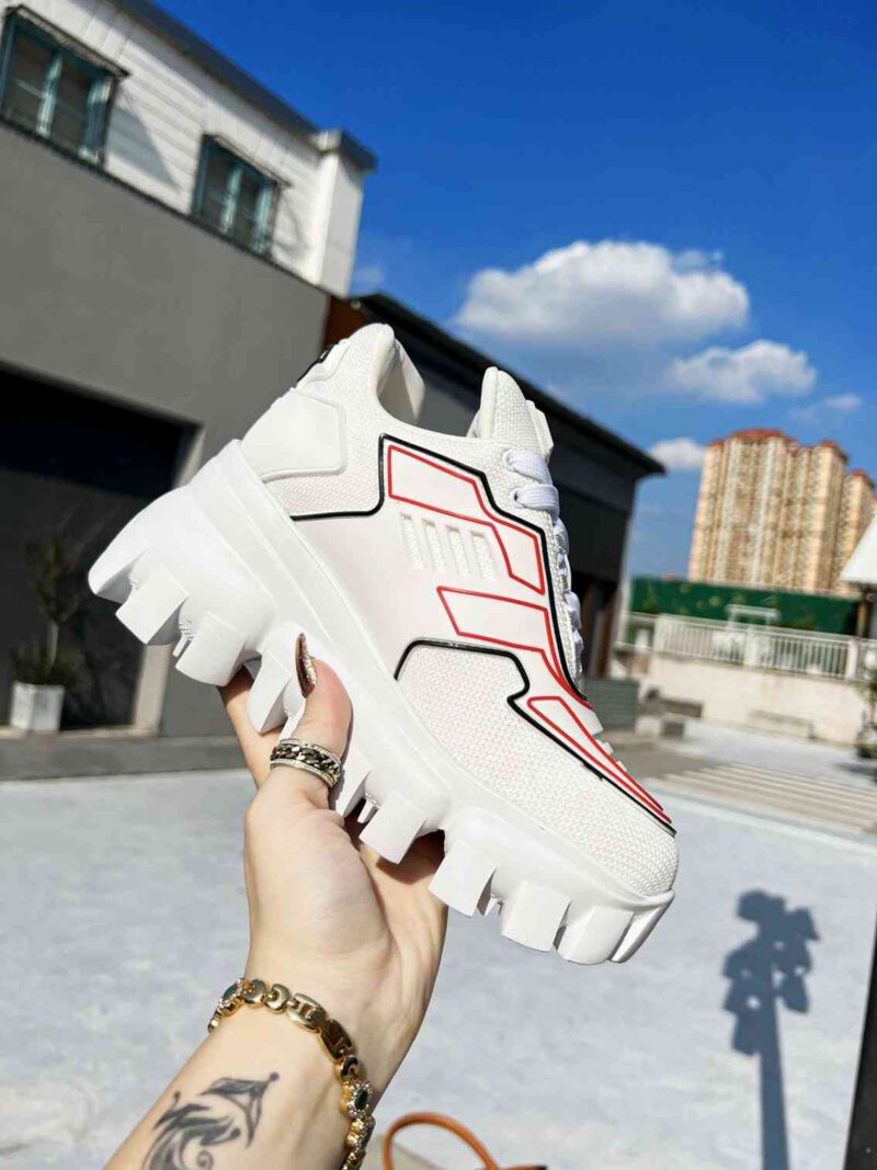 Alternative view of PRADA CLOUDBUST THUNDER SNEAKERS WITH WHITE AND RED 2EG2933LGNF0009