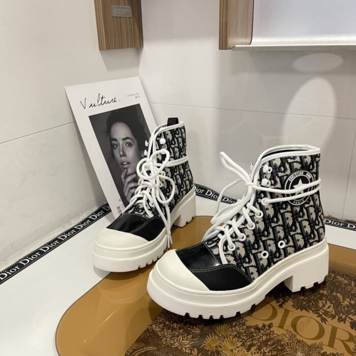 Alternative view of DIOR D-RISE ANKLE BOOT OBLIQUE MOTIF BLACK