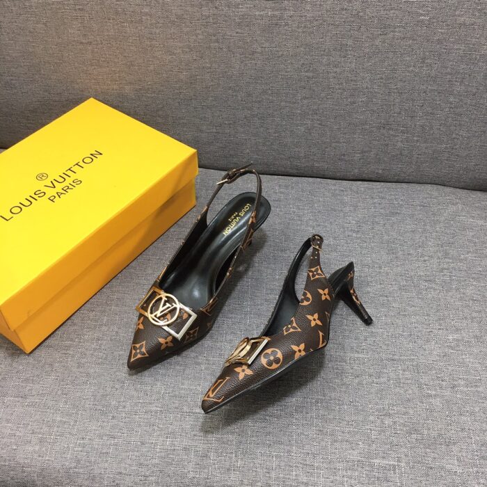 Alternative view of LOUIS VUITTON MADELEINE SLINGBACK PATENT MONOGRAM PUMP