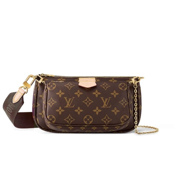 LOUIS VUITTON MULTI POCHETTE ACCESSOIRES BROWN 24CM
