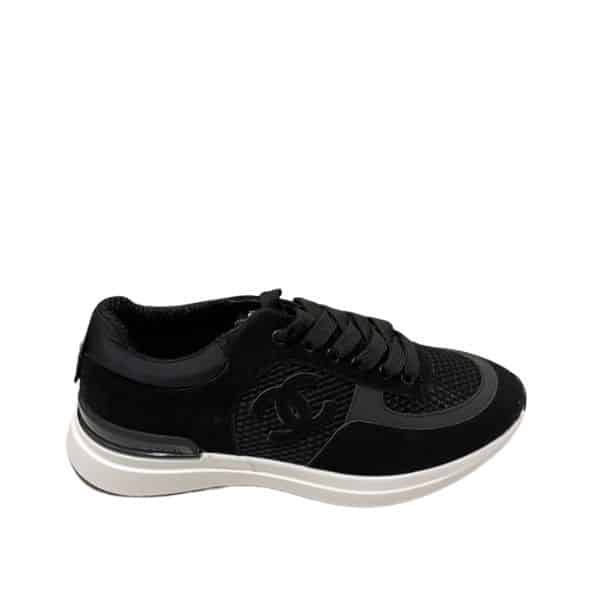 CHANEL 22P MENS BLACK CC LOGO TRAINER SNEAKER