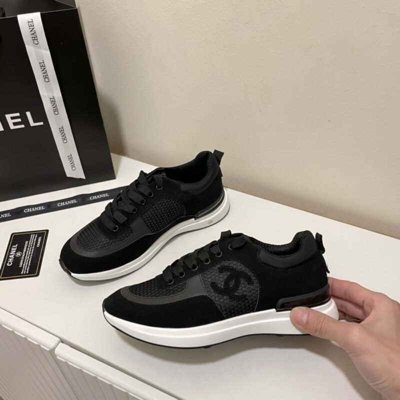 Alternative view of CHANEL 22P MENS BLACK CC LOGO TRAINER SNEAKER