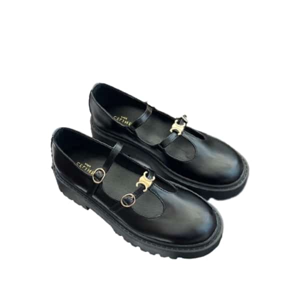 CELINE BULKY BABIES TRIOMPHE IN POLISHED BULL BLACK 354243602C38NO