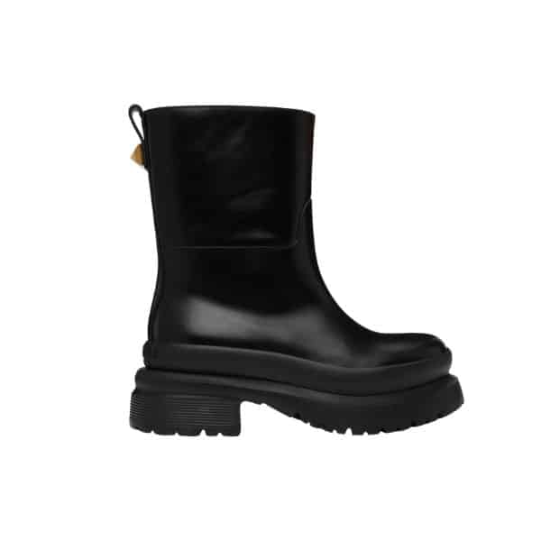 VALENTINO GARAVANI BLACK ROMAN STUD BOOTS