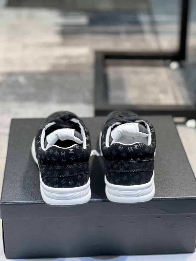 Alternative view of CHANEL CC EMBOSSED LOGO SUEDE BLACK