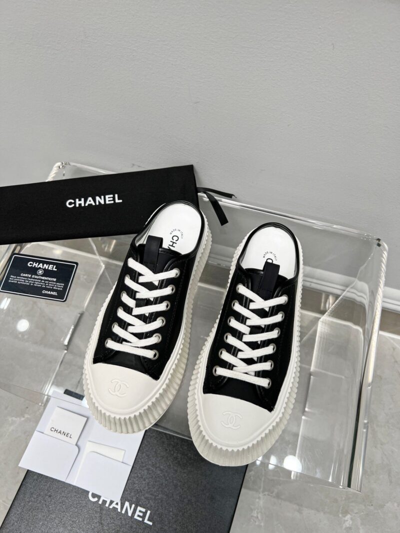 Alternative view of CHANEL PLATFORM SHOES BLACK