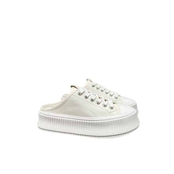 CHANEL PLATFORM SHOES CREAM