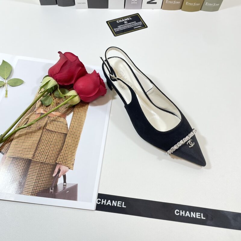 Alternative view of CHANEL SLINGBACKS BLACK G39643 Y56380 K5796