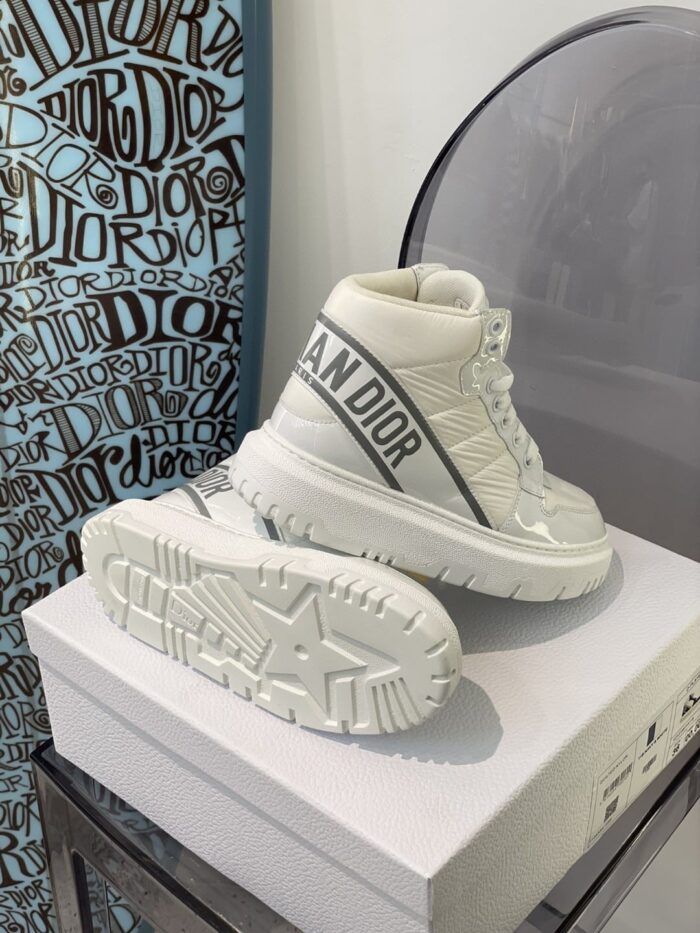 Alternative view of DIOR D-PLAYER HIGH-TOP SNEAKERS WHITE