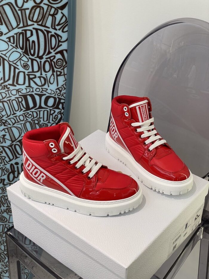 Alternative view of DIOR D-PLAYER HIGH-TOP SNEAKERS RED