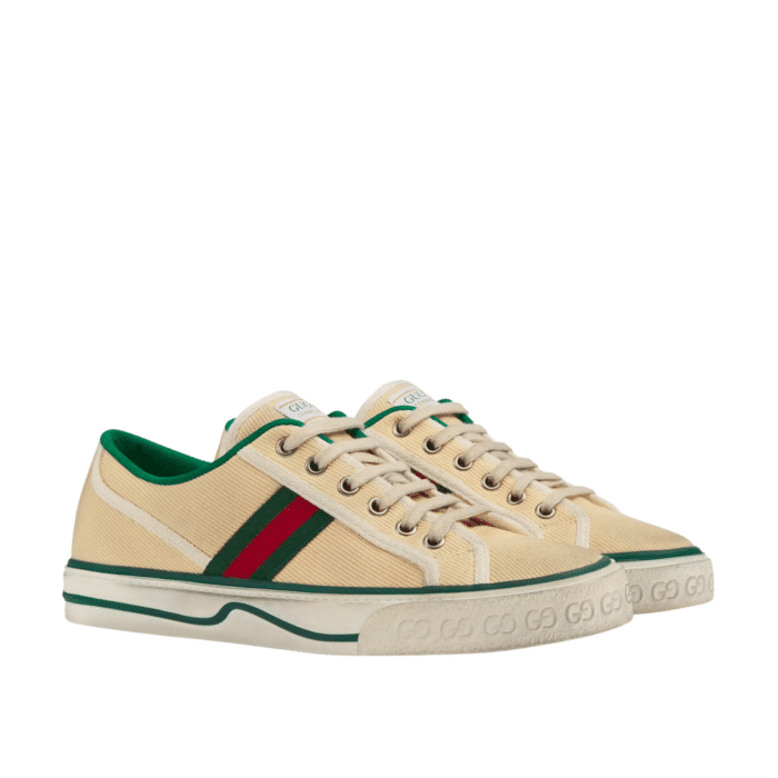 GUCCI WOMEN'S TENNIS 1977 SNEAKER BUTTER COTTON 606110 GZO30 9361