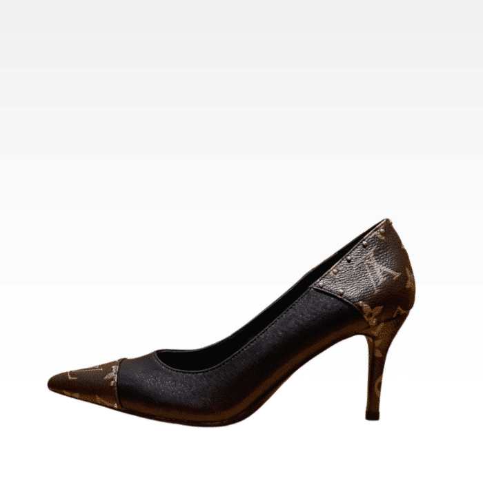 LOUIS VUITTON MADELEINE PUMPS MONOGRAM BLACK