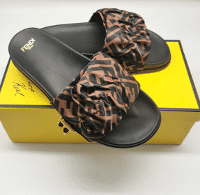 Alternative view of FENDI FF TAN SLIDES