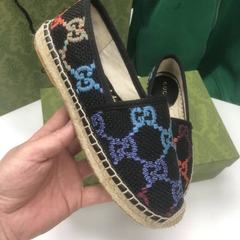 Alternative view of GUCCI GG ESPADRILLES BLACK