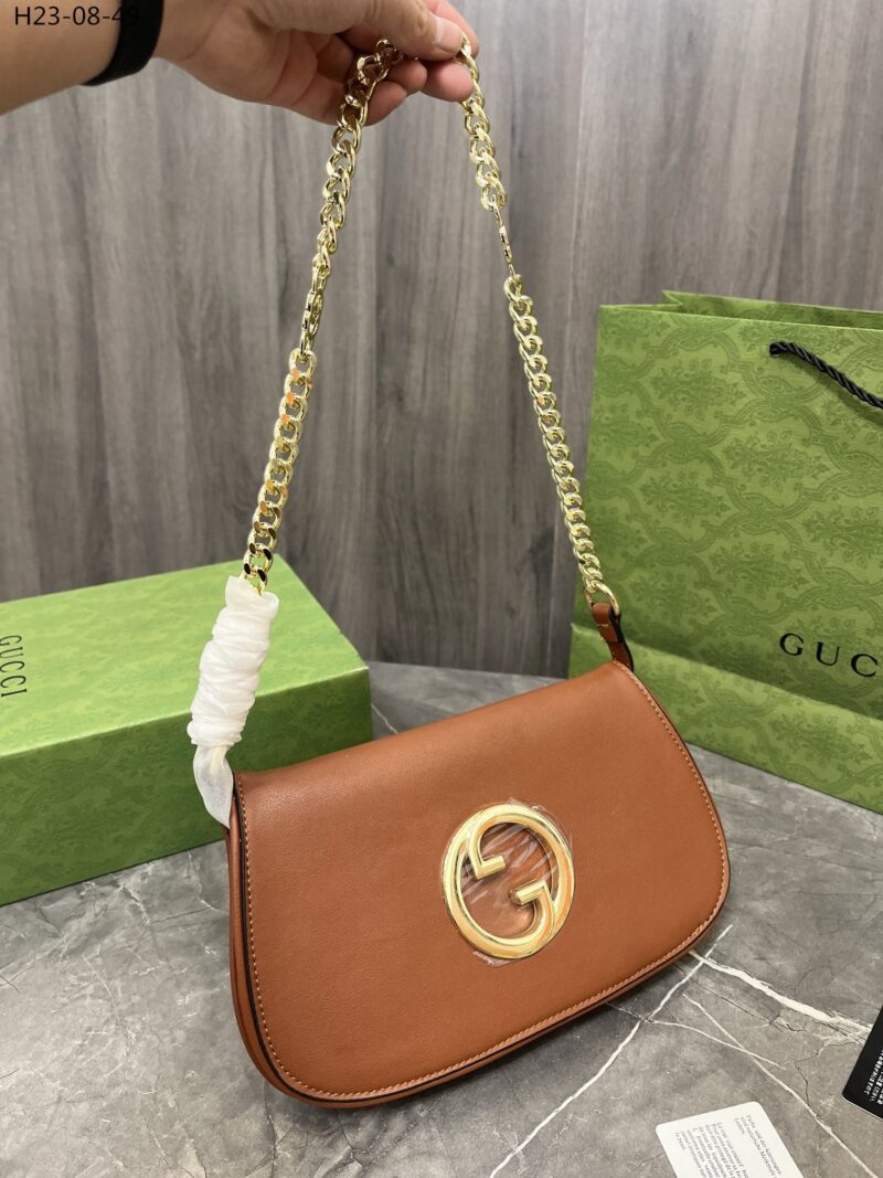 Alternative view of GUCCI BLONDIE SHOULDER BAG BROWN 28CM 699268 UXX0G 2535