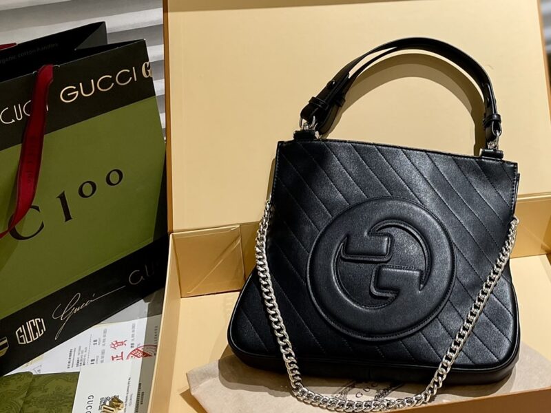 Alternative view of GUCCI BLONDIE SMALL TOTE BAG BLACK 30CM‎ 751518 1AAOW 9022