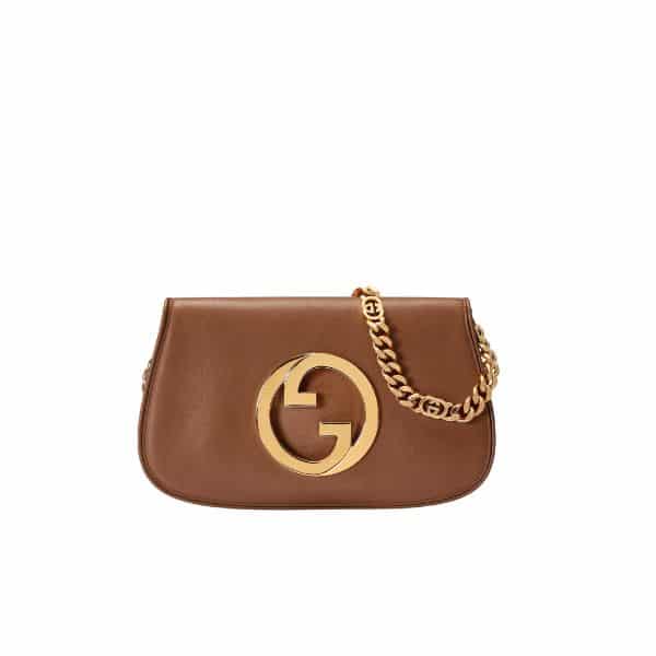GUCCI BLONDIE SHOULDER BAG BROWN 28CM 699268 UXX0G 2535