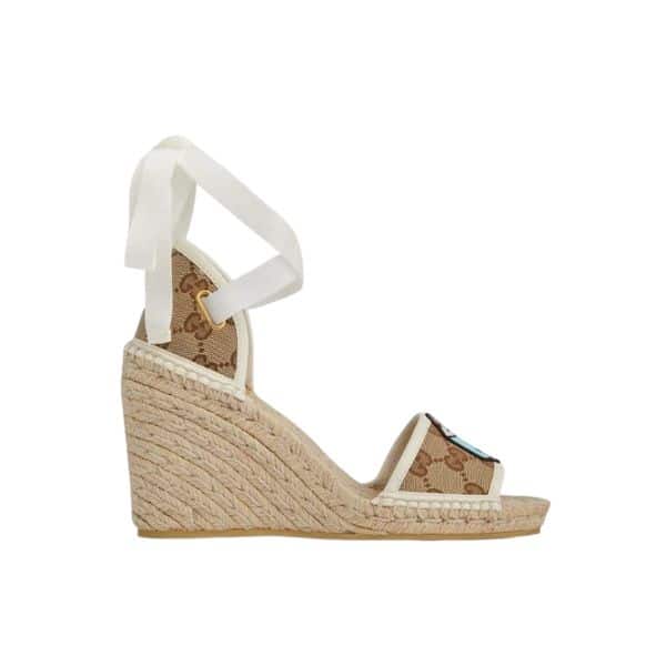 GUCCI WOMEN'S GG ESPADRILLE WITH PATCH ‎737511 FABOR 9741