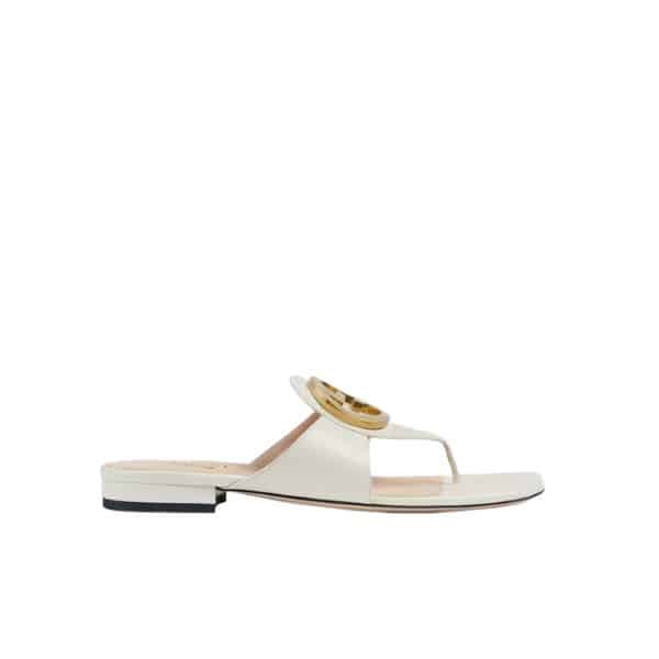GUCCI WOMEN'S GUCCI BLONDIE THONG SANDAL BEIGE