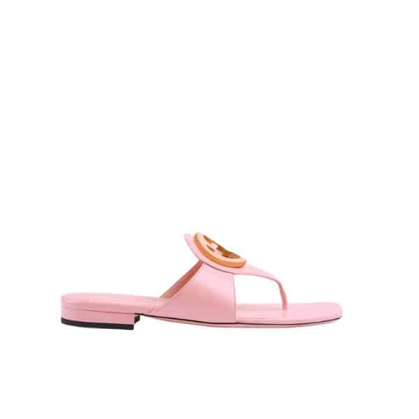 GUCCI WOMEN'S GUCCI BLONDIE THONG SANDAL PINK ‎739048 C9D00 5909