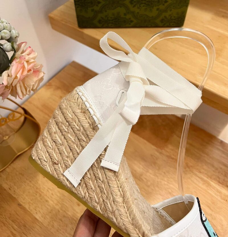 Alternative view of GUCCI WOMEN'S GG ESPADRILLE WITH PATCH WHITE