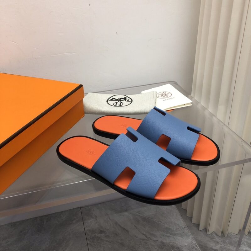 Alternative view of HERMES IZMIR SANDAL BLEU BLEUET ORANGE H221824Z
