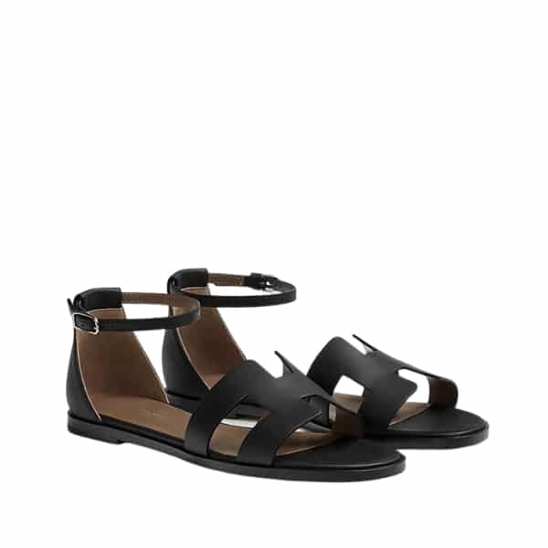 HERMES SANTORINI SANDAL BLACK H182139Z02420