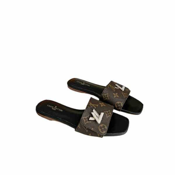 LOUIS VUITTON SHAKE FLAT MULE MONOGRAM