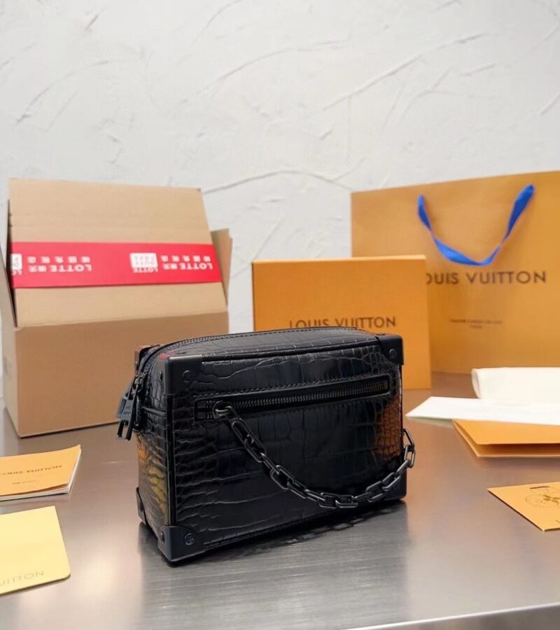 Alternative view of LOUIS VUITTON MINI SOFT TRUNK BLACK CROCODILE 18CM N98247