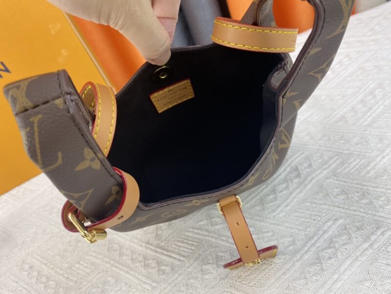 Alternative view of LOUIS VUITTON BUCKET TOTE BAG MONOGRAM CANVAS BROWN 17CM