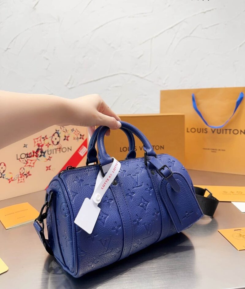 Alternative view of LOUIS VUITTON KEEPALL BANDOULIÈRE BLUE 25CM M23129