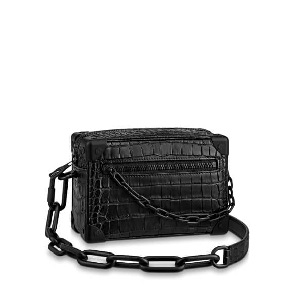 LOUIS VUITTON MINI SOFT TRUNK BLACK CROCODILE 18CM N98247